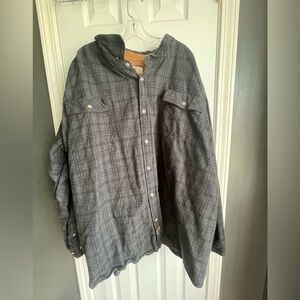 Legendary Whitetails Charcoal and Camel Shirt Heavy Flannel 4XT